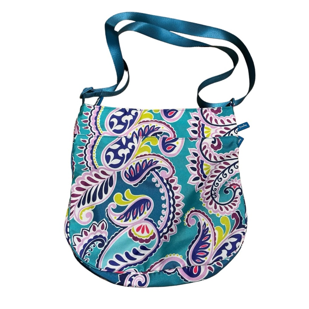 VERA BRADLEY TRIO ZIP HIPSTER CROSSBODY WAKIKI PAISELY LIKE NEW - Picture 3 of 6
